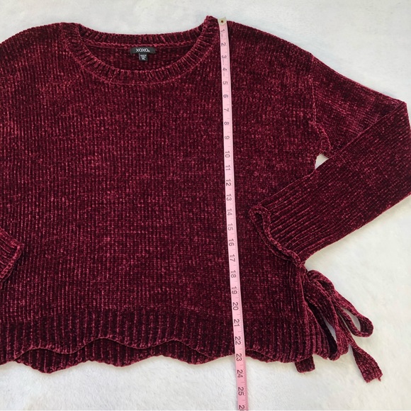 XOXO, Chunky Knit Sweater, Super Soft, Ties At Hem, Size XL - Picture 14 of 14